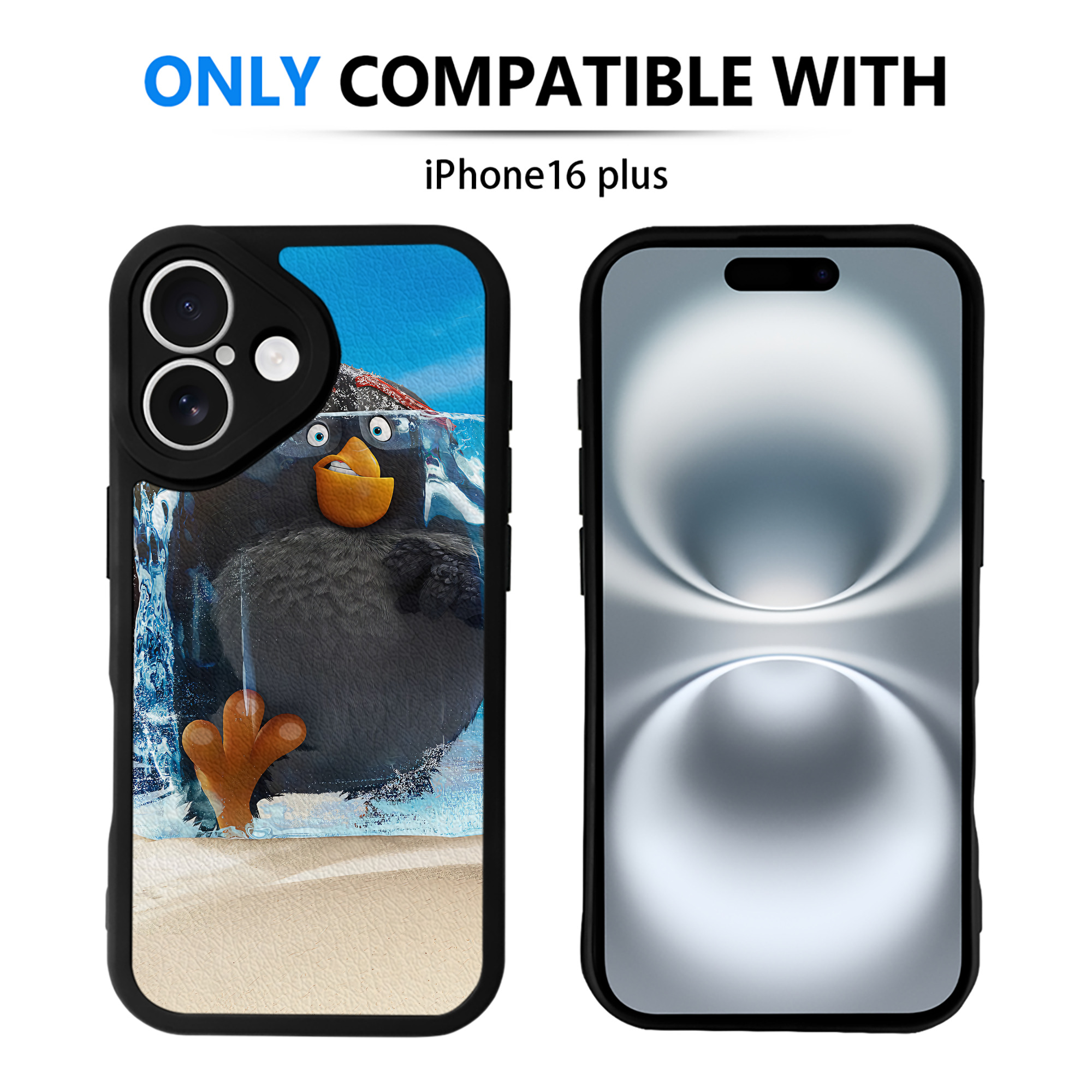 （画像用） Angry Birds アングリーバード 【iPhone 16シリーズ対応】シリコンスマホケース（レザー調） 材質：シリコン